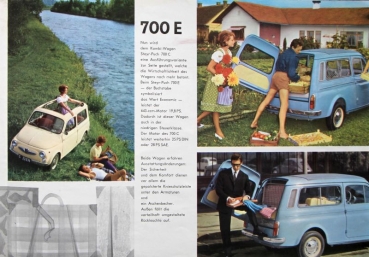 Steyr-Puch 700 C Station Wagon Modellprogram 1960 Carbrochure (3709)
